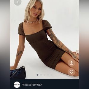 Brown princess Polly dress